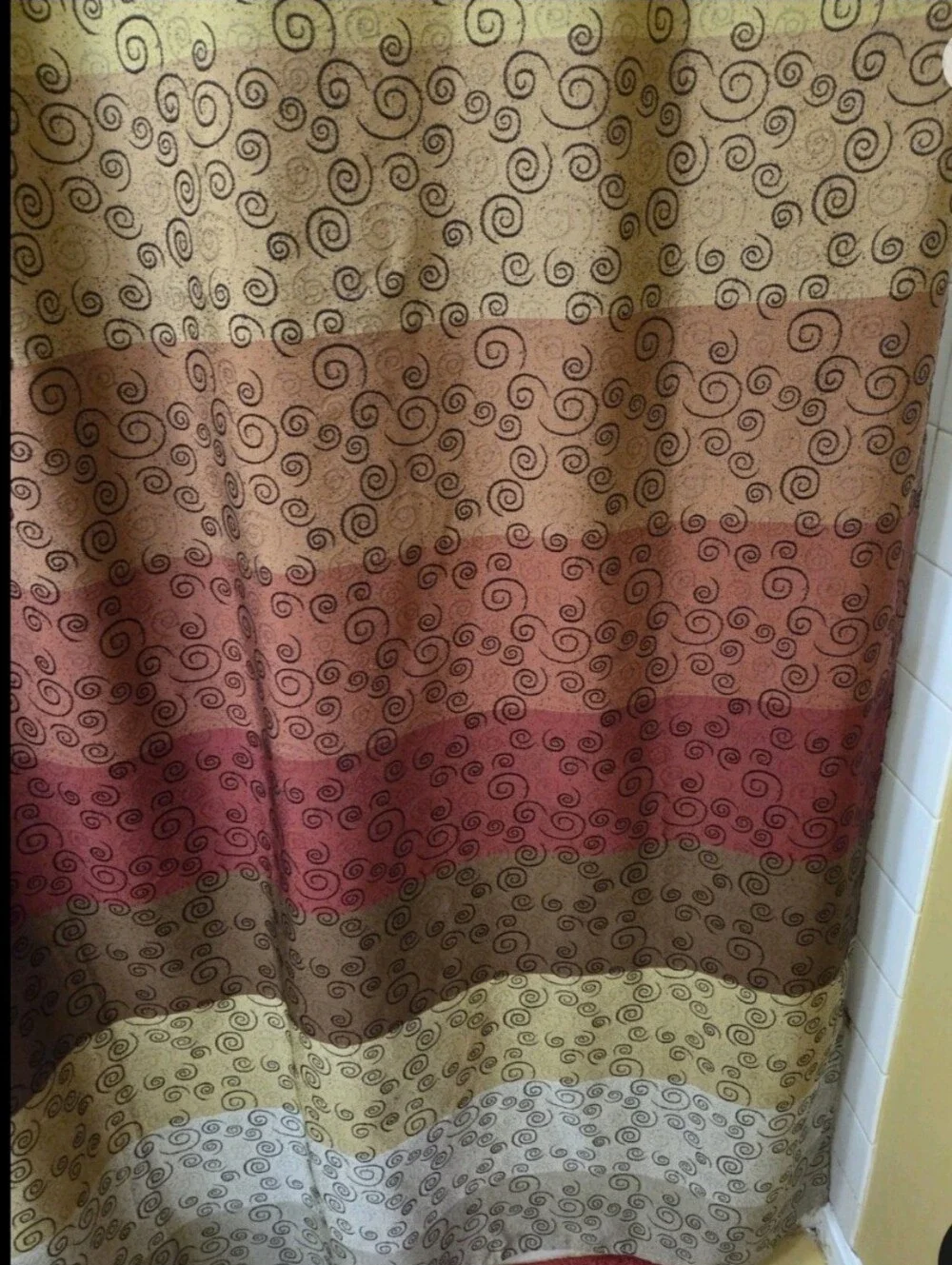 Miramar ombre shower curtain in great condition.  Hooks and liner not included.